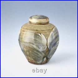 David Frith Brookhouse Studio Pottery Stoneware Ginger Jar / Vase 13.5cm tall