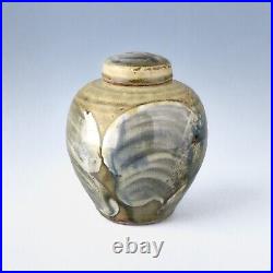 David Frith Brookhouse Studio Pottery Stoneware Ginger Jar / Vase 13.5cm tall