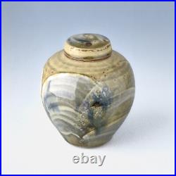 David Frith Brookhouse Studio Pottery Stoneware Ginger Jar / Vase 13.5cm tall