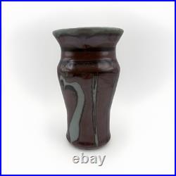 David Frith Stoneware Studio Pottery Vase. Impressed Stamp. Height 15cm. Signed