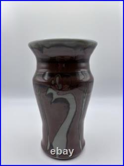 David Frith Stoneware Studio Pottery Vase. Impressed Stamp. Height 15cm. Signed