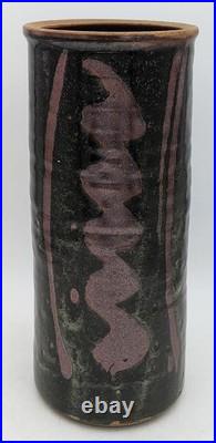 David Frith Studio Pottery Stoneware Cylindrical Vase 20th Century David Frith Studio Pottery Stoneware Cylindrical Vase 20th Century