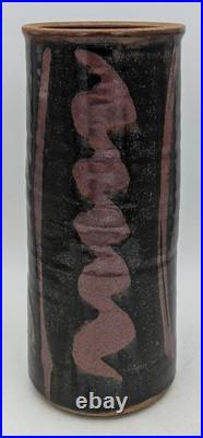 David Frith Studio Pottery Stoneware Cylindrical Vase 20th Century David Frith Studio Pottery Stoneware Cylindrical Vase 20th Century