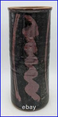 David Frith Studio Pottery Stoneware Cylindrical Vase 20th Century David Frith Studio Pottery Stoneware Cylindrical Vase 20th Century