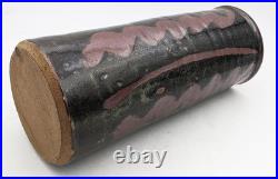 David Frith Studio Pottery Stoneware Cylindrical Vase 20th Century David Frith Studio Pottery Stoneware Cylindrical Vase 20th Century