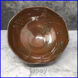 David Frith for Brookhouse Pottery Bowl 21 cm diameter Wax Resist Decor #926