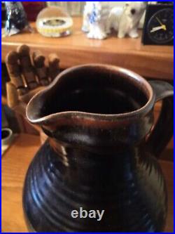David Leach Tenmoku Studio Pottery Jug DL Personal Seal Lowerdown Pottery