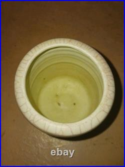 David Leech Studio Pottery Yunomi Small Vase Crackle Glaze Stonewear Mid 20thC