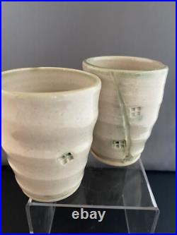 David Wadsworth Alfreton Studio Pottery Beakers Set Of Two