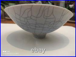 David White (1934 2011) British Studio Pottery Crackle Glazed Porcelain Bowl