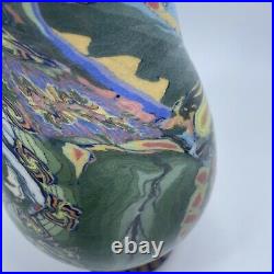 Dean McRaine Light Wave Art Pottery Psychedelic Hawaiian Millefiori Clay Vase 9