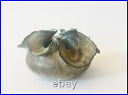 Deirdre Burnett Studio Pottery Porcelain Green Glaze'Ruffle' Small Pot