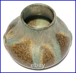Denbak Vintage French Signed Studio Art Pottery Miniature Glazed Vase / Pot