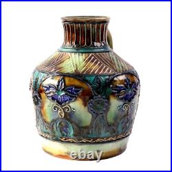 Denby Pottery Jug Vase Tublined Contemporary h18cm Circa 1924 Denby Pottery Jug Vase Tublined Contemporary h18cm Circa 1924