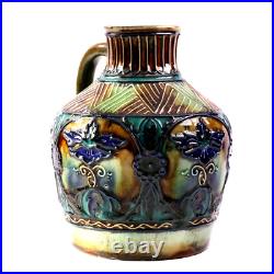 Denby Pottery Jug Vase Tublined Contemporary h18cm Circa 1924 Denby Pottery Jug Vase Tublined Contemporary h18cm Circa 1924