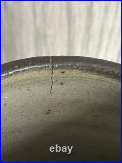 Denise Wren of Oxshott Pottery Signed Studio Art Medium Vase with Fish Pattern