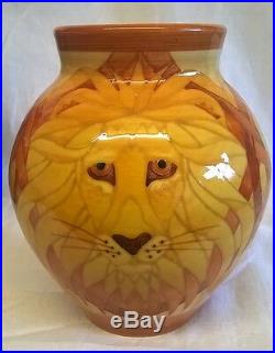 Dennis Chinaworks Studio Lion Vase Sally Tuffin China Works Animal Design