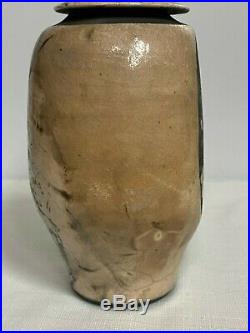 Dennis Kirchmann Studio Raku Pottery Covered Vase Vessel IU Indiana Art Pottery