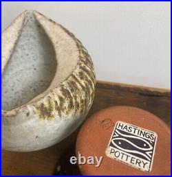 Dennis Lucas Hastings Studio Pottery Unusual. Unique Sculptural Bowl Lovely