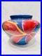 Diana_Wolzak_Handpainted_Studio_Pottery_Vase_Floral_Abstract_Blue_Red_1991_01_zu