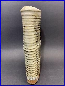 Don Reitz Studio Pottery Pottery Vase Ribbed Stoneware Ceramic Mid Century Mod