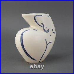 Donna Polseno Signed Abstract Nude Female Torso Figural Vase Picasso Style