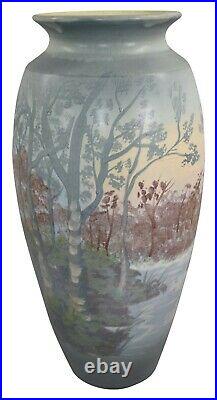 Door Pottery 2008 Scenic Vellum Landscape Floor Vase (Draves)