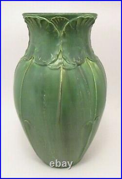 Door Pottery Scott Draves Arts & Crafts Greuby Style Matte Green 12 Vase
