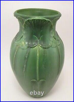 Door Pottery Scott Draves Arts & Crafts Greuby Style Matte Green 12 Vase