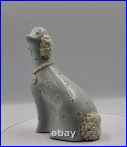 Dorothy Clough Signed Ceramic Poodle Powder Blue MCM British Studio Pottery VGC