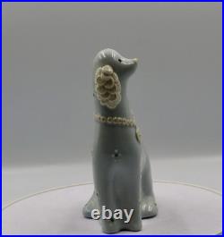 Dorothy Clough Signed Ceramic Poodle Powder Blue MCM British Studio Pottery VGC