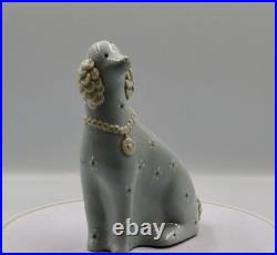 Dorothy Clough Signed Ceramic Poodle Powder Blue MCM British Studio Pottery VGC
