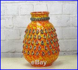 Dumler Breiden Studio Vase Art Pottery Retro Pop art Mid Century Modern Orange