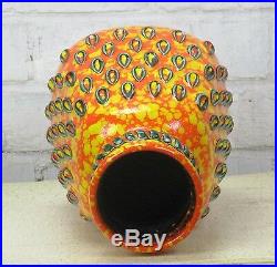 Dumler Breiden Studio Vase Art Pottery Retro Pop art Mid Century Modern Orange
