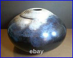Duncan Ayscough Globular Studio Pottery Burnished Vase Duncan Ayscough Globular Studio Pottery Burnished Vase