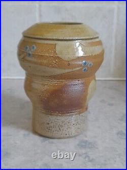 Early Jane Hamlyn salt glazed stoneware Studio Art Pottery decorative vase