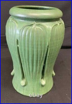 Ephraim Faience Art Pottery Green Candle Light