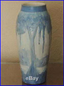 Ephraim Faience Art Pottery Spanish Moss Vase Discontinued, Newcomb Style