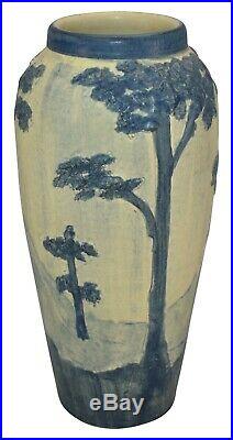 Ephraim Faience Pottery 2000 Ponderosa Pine Scenic Vase 031