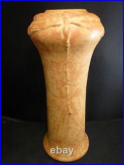 Ephraim Faience Pottery 2001 Dragonfly Vase USA