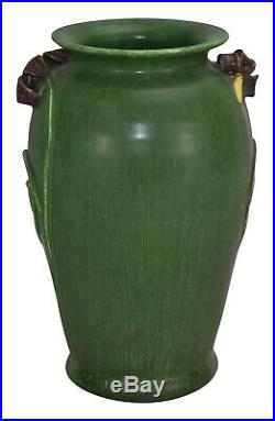 Ephraim Faience Pottery 2003 Night Shade Green Ceramic Vase 310