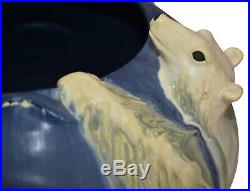 Ephraim Faience Pottery 2003 Polar Bear Show Vase 350
