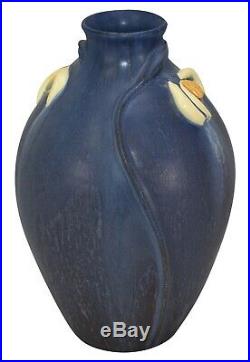 Ephraim Faience Pottery 2003 Snowdrop Indigo Glaze Ceramic Vase 114