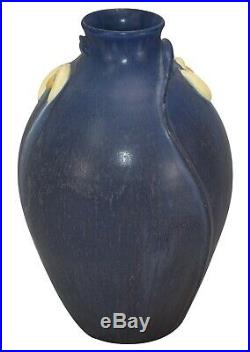 Ephraim Faience Pottery 2003 Snowdrop Indigo Glaze Ceramic Vase 114