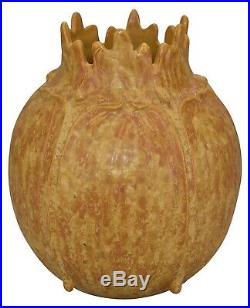 Ephraim Faience Pottery 2004 Curdled Harvest Squash Vase 116