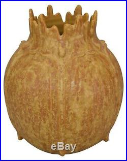 Ephraim Faience Pottery 2004 Curdled Harvest Squash Vase 116