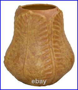 Ephraim Faience Pottery 2004 Large Begonia Yellow Arts and Crafts Vase 228