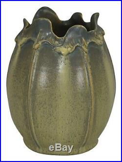 Ephraim Faience Pottery 2005 Autumn Ginkgo Vase 518