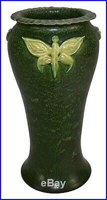 Ephraim Faience Pottery 2006 Experimental Butterfly Ceramic Vase