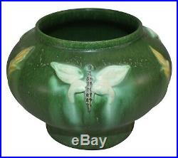 Ephraim Faience Pottery 2006 Experimental Butterfly Green Ceramic Vase